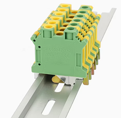 Rail Mounting Connector 10 mm Y/G Rail Mounting Connector 10 mm Y/G